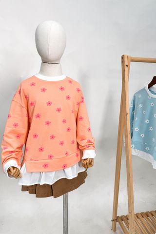 Họa tiết hoa nền cam