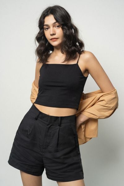  Áo hai dây nữ cổ vuông dáng ngắn 