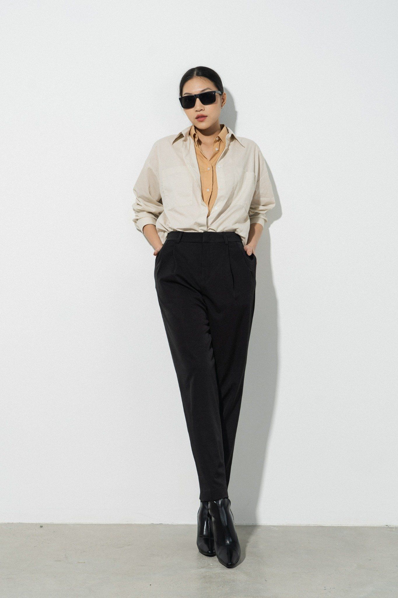  Quần âu nữ dáng tapered 