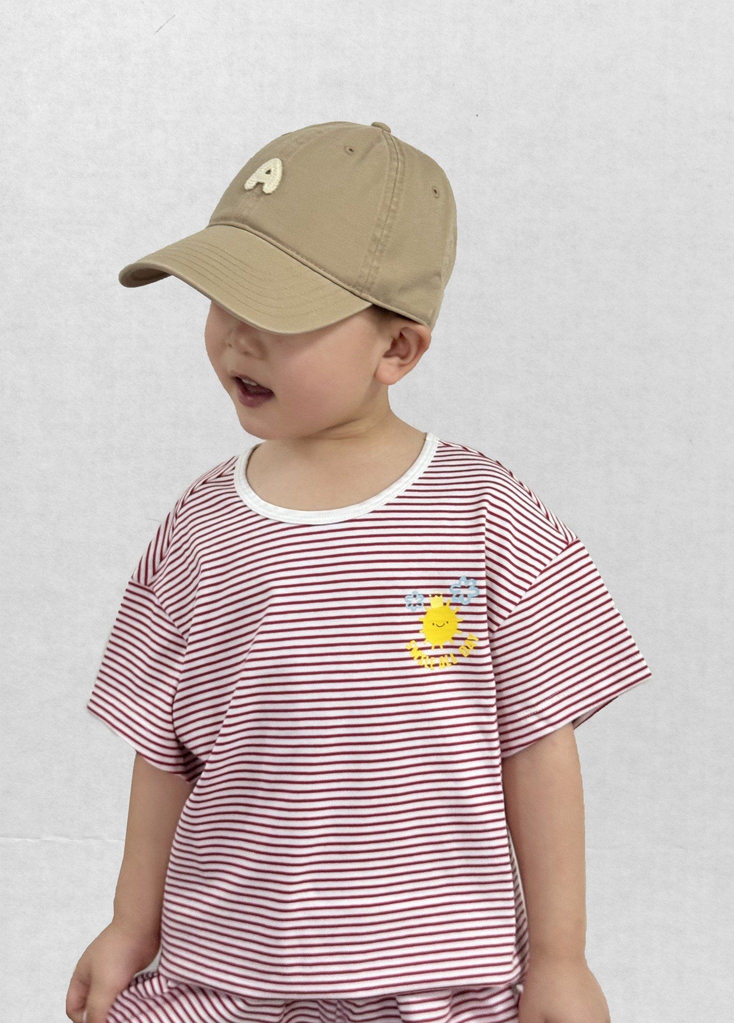  Bộ quần áo Unisex Kids vải single họa tiết kẻ 