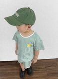  Bộ quần áo Unisex Kids vải single họa tiết kẻ 