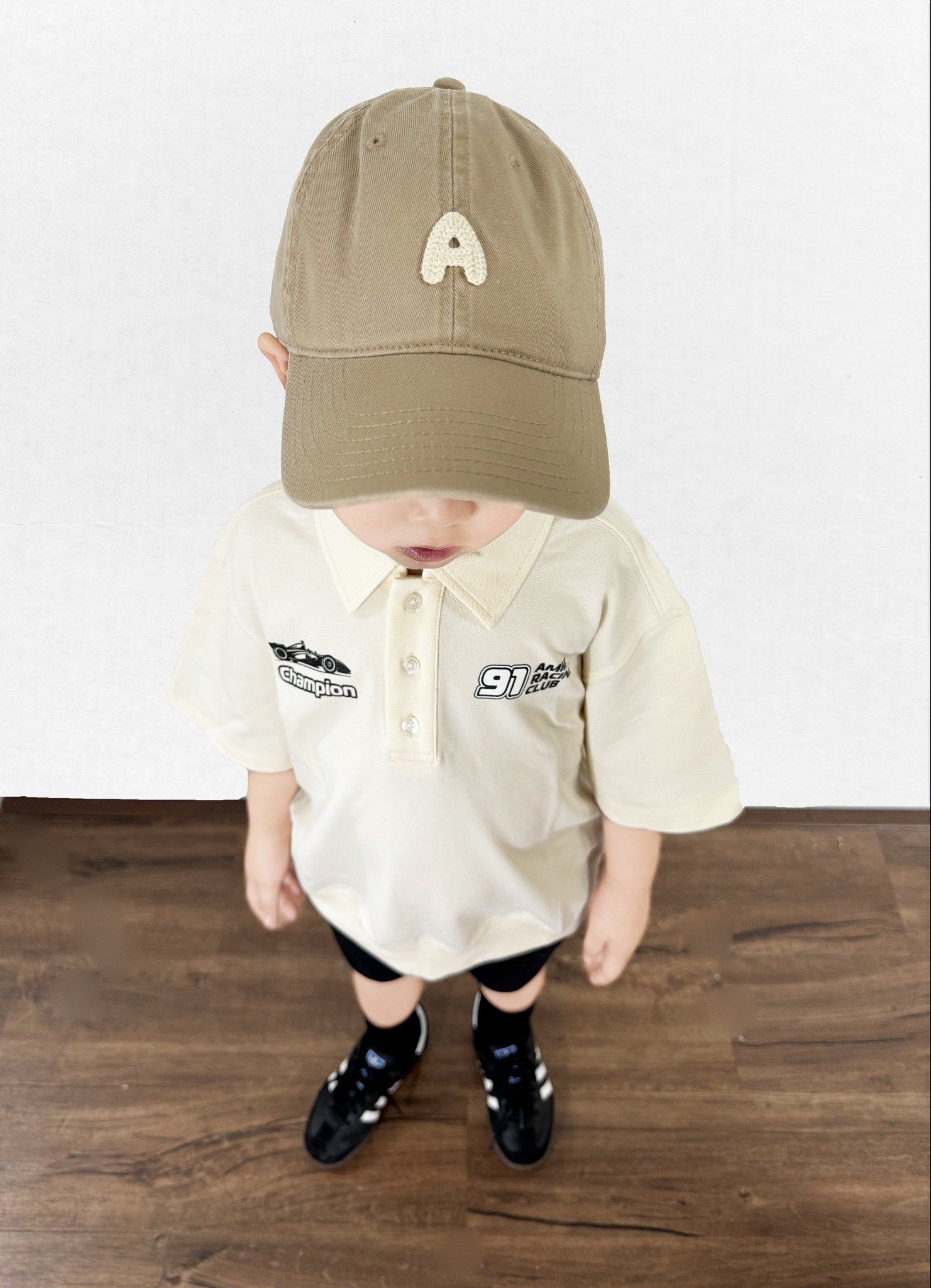  Áo polo Bé Trai vải Pique in họa tiết Xe đua 