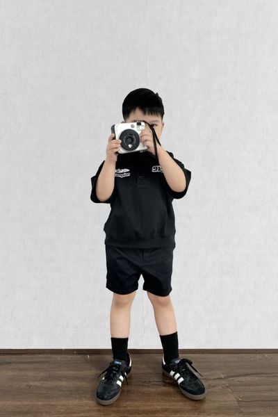  Áo polo Bé Trai vải Pique in họa tiết Xe đua 