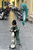  Áo khoác unisex trẻ em phối dây dệt in typo 