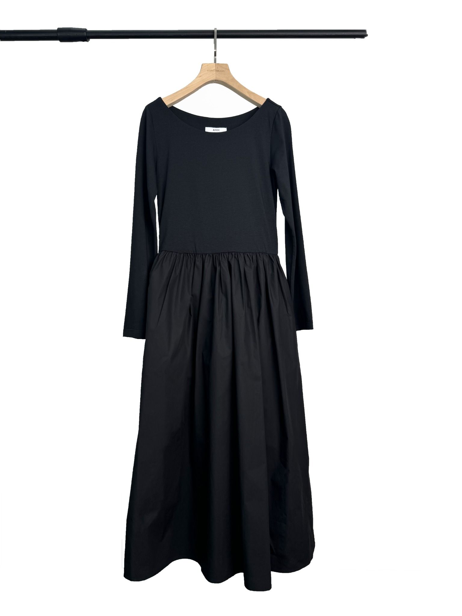  Đầm midi nữ phối vải Poplin 