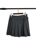  Chân váy Mini nữ xếp ly vải Suiting họa tiết kẻ 