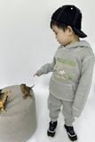  Bộ quần áo bé trai vải nỉ in họa tiết khủng long 