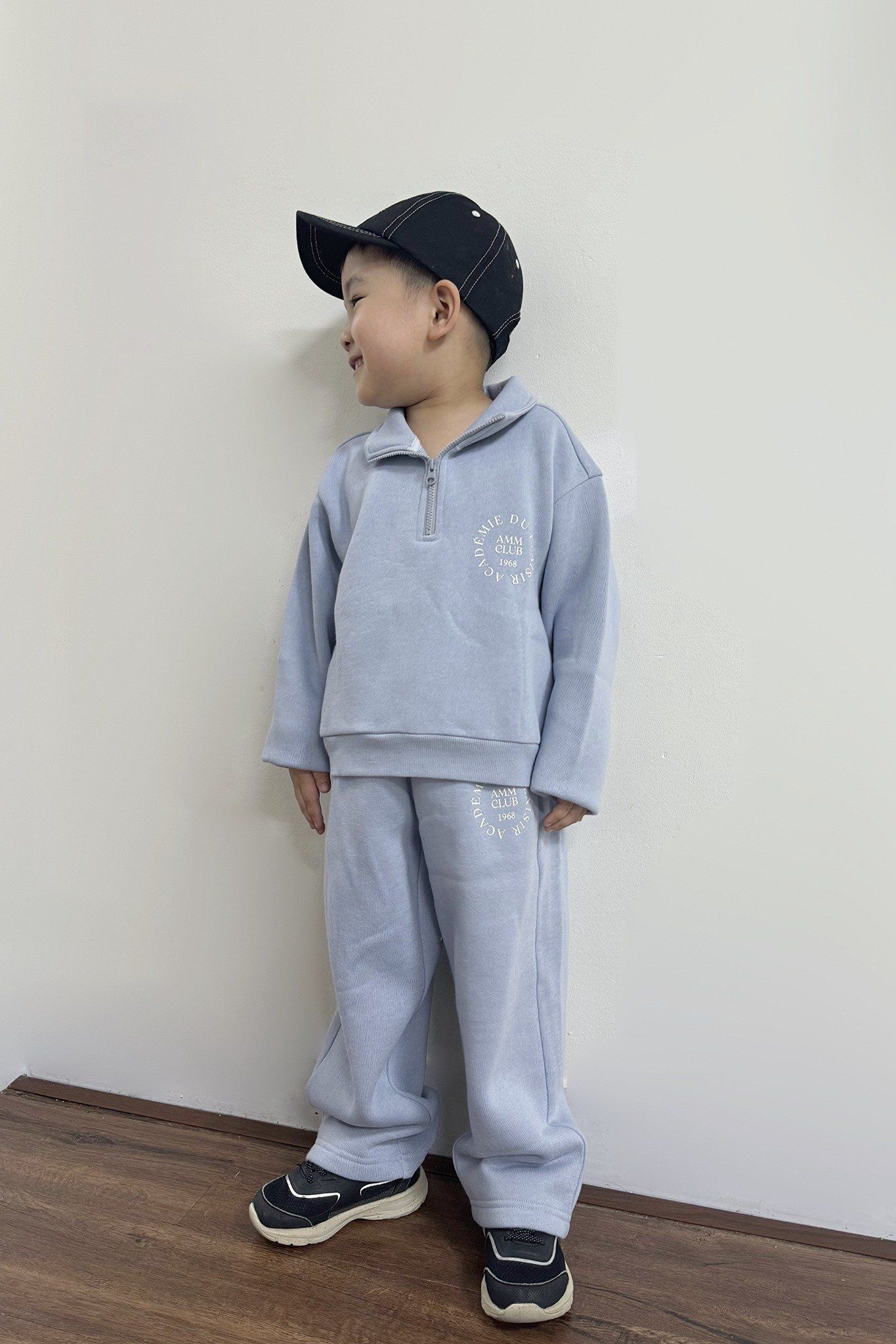  Bộ quần áo bé trai Half-zip in họa tiết AMM Club 