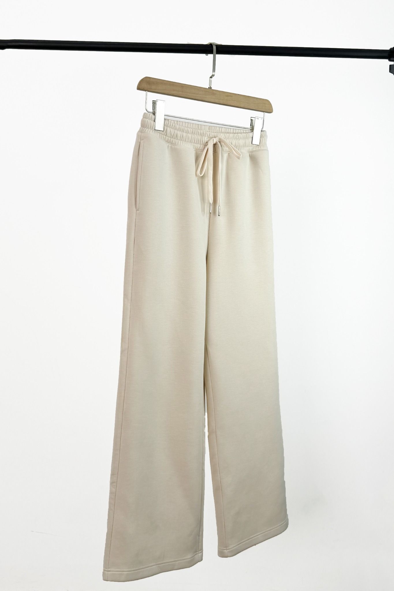  Quần dài nữ vải Scuba ống suông cạp co giãn 