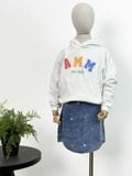  Chân váy wrap denim bé gái 