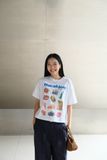  Áo phông Nữ in họa tiết Vacation things dáng Boxy 