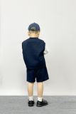  Bộ quần áo gilet bé trai ba chi tiết thêu chữ 