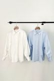  Áo sơ mi nữ tay bồng dáng rộng vải Poplin 