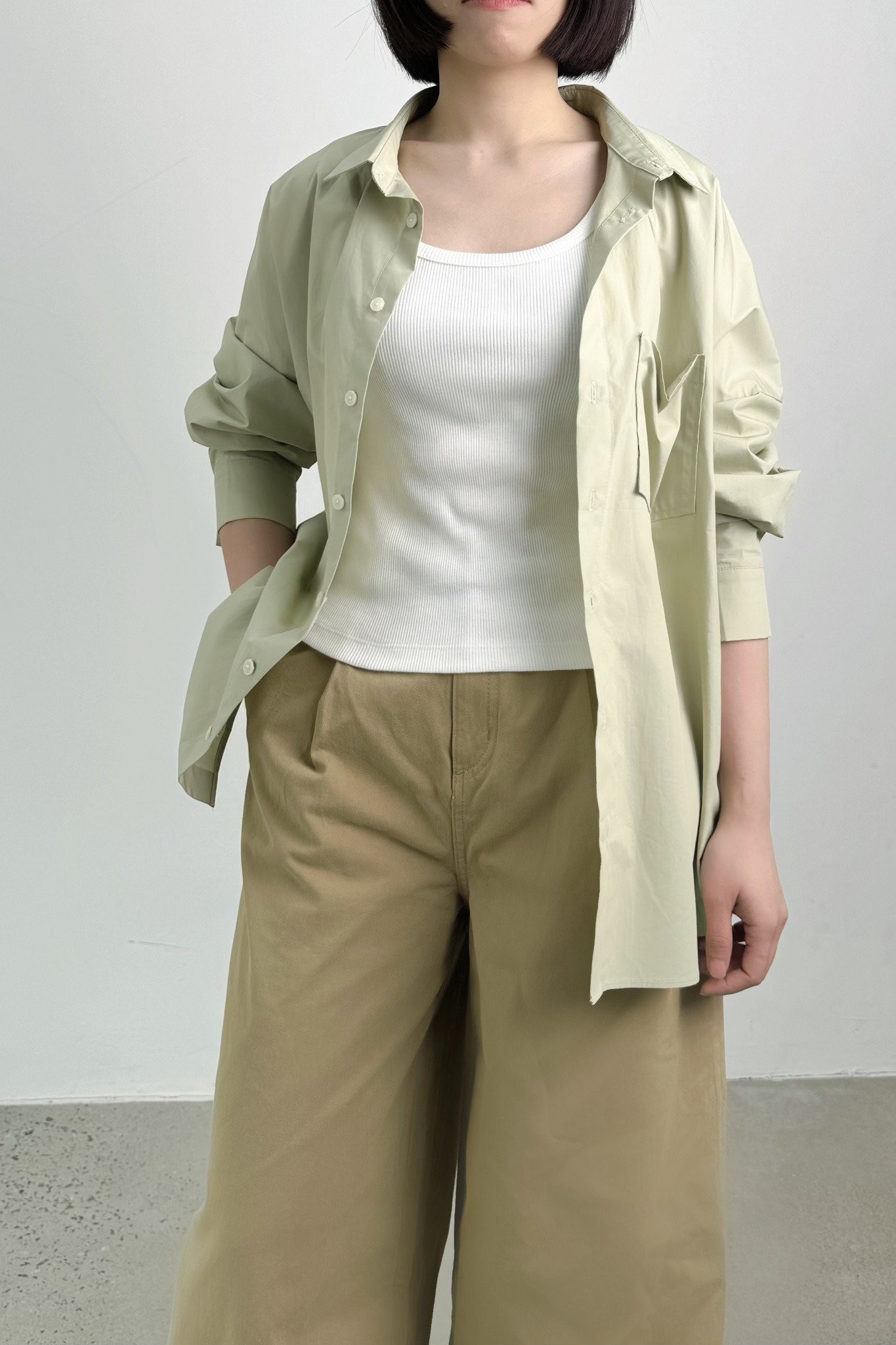 Áo ba lỗ Basic Nữ vải Rib dáng Crop Fit – ammofficial