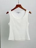  Áo ba lỗ Basic Nữ vải Rib dáng Crop Fit 