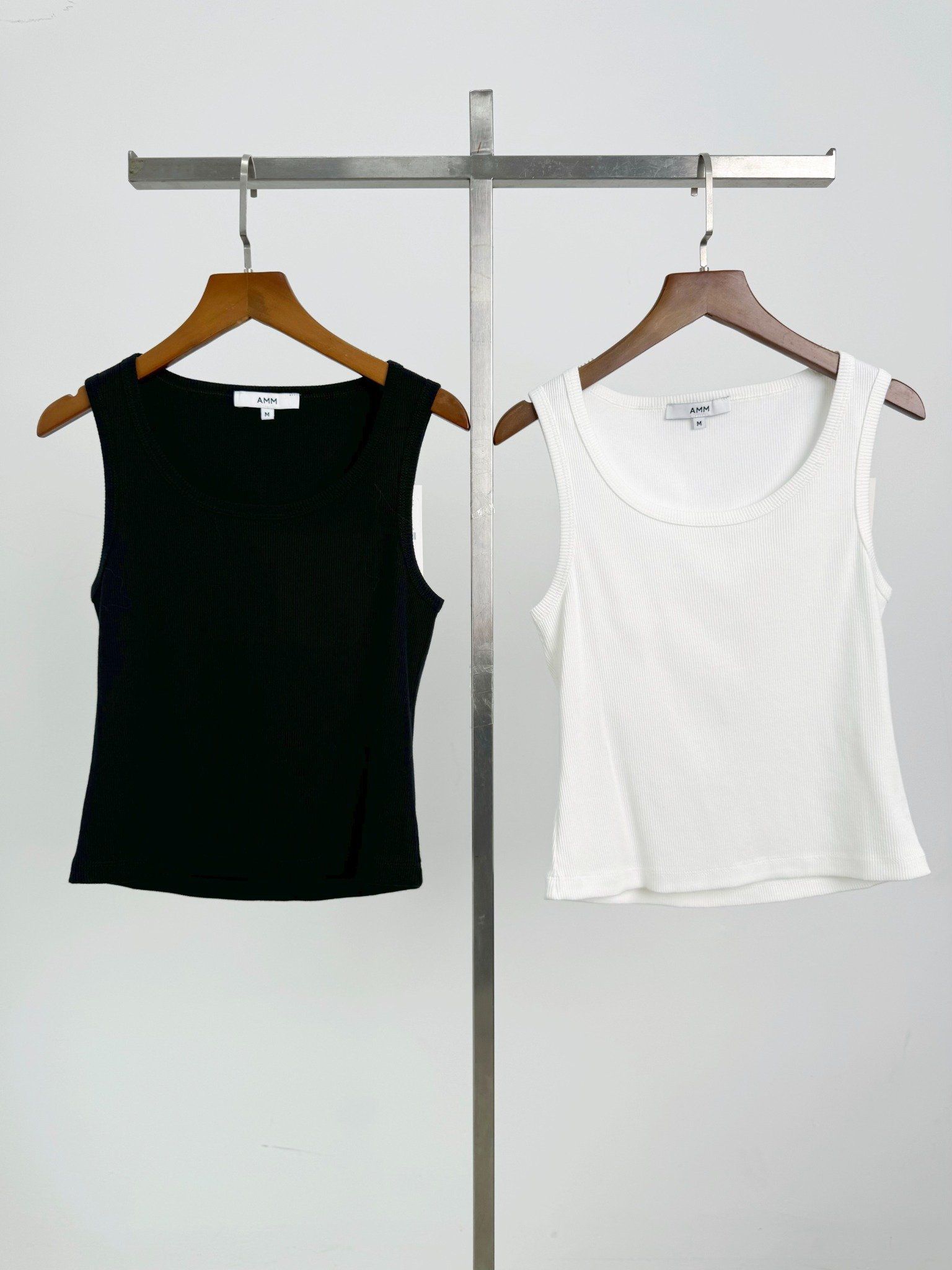  Áo ba lỗ Basic Nữ vải Rib dáng Crop Fit 