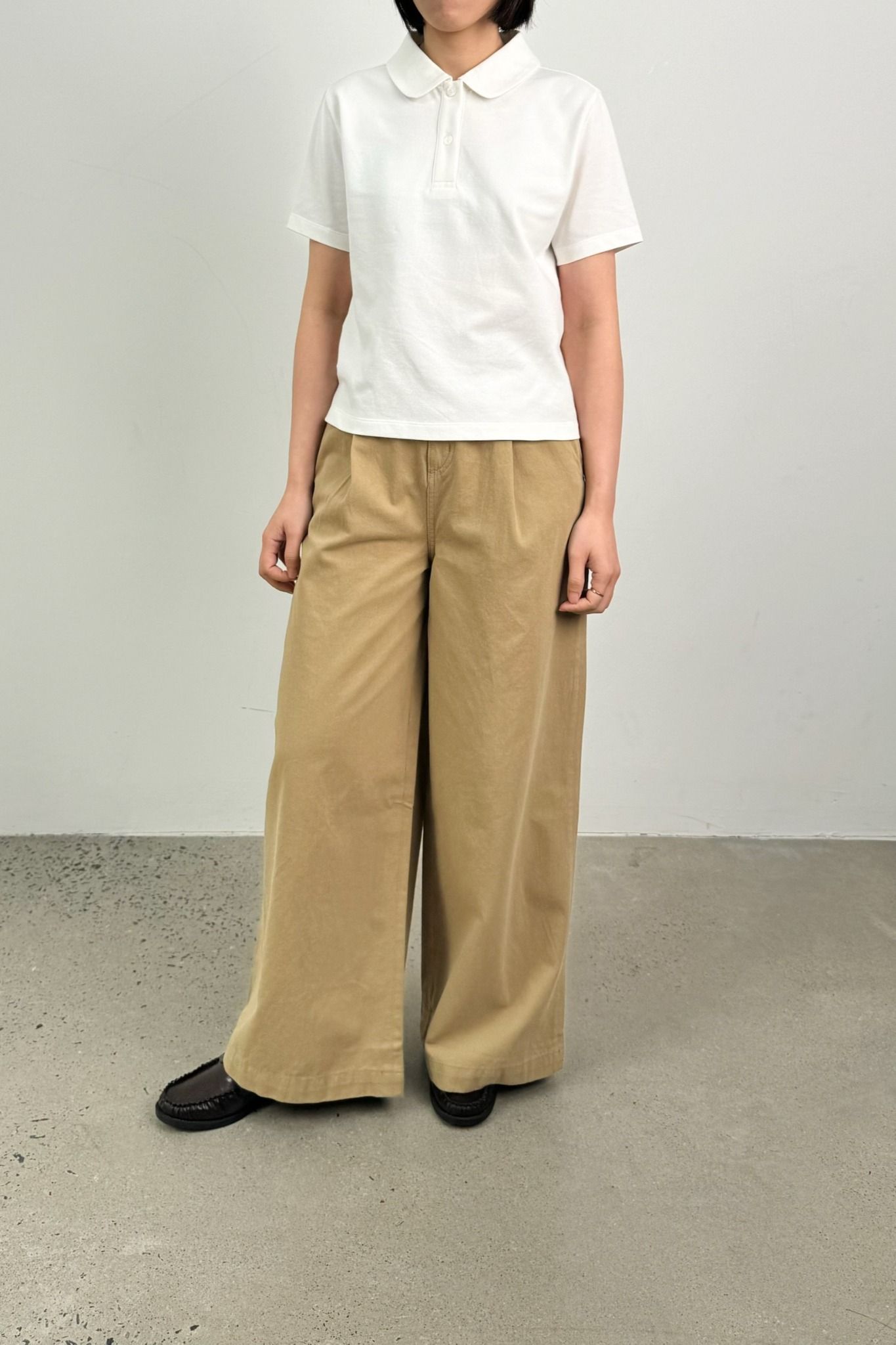  Áo polo nữ dáng Boxy crop vải Pique 