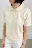  Áo polo nữ dáng Boxy crop vải Pique 