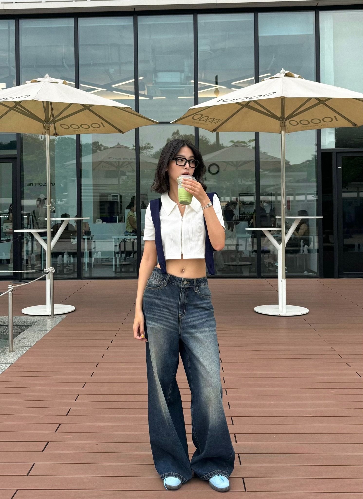  Quần Jeans nữ dáng wideleg 