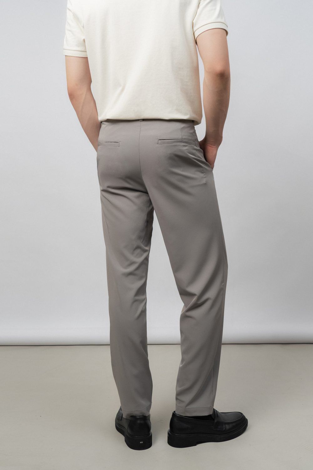  Quần âu nam cạp chun dáng tapered 