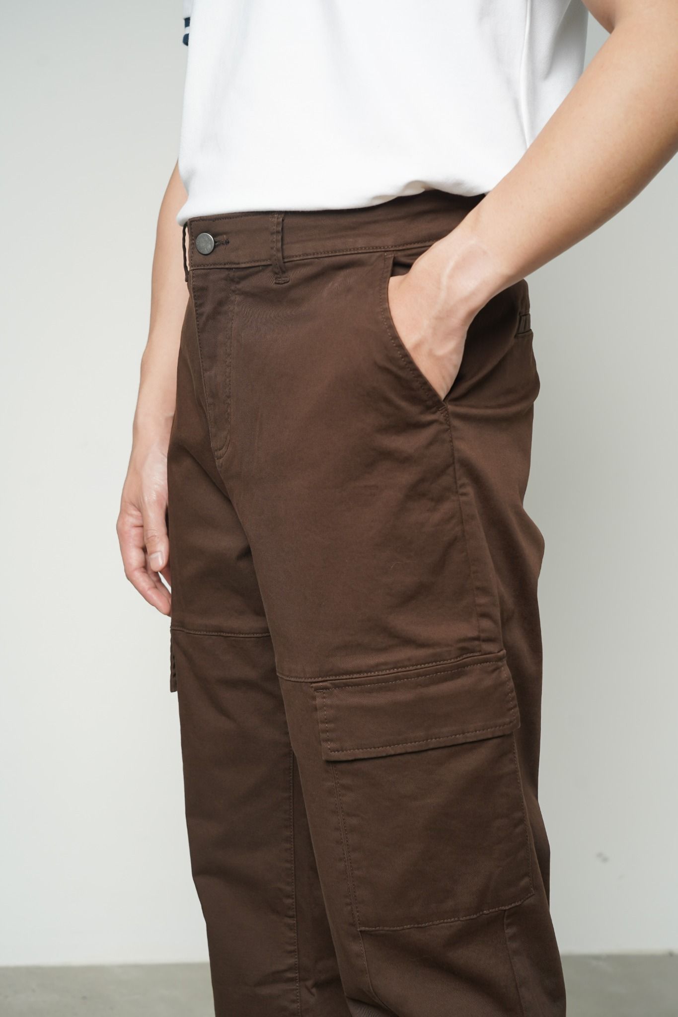  Quần dài nam túi vuông vải twill 