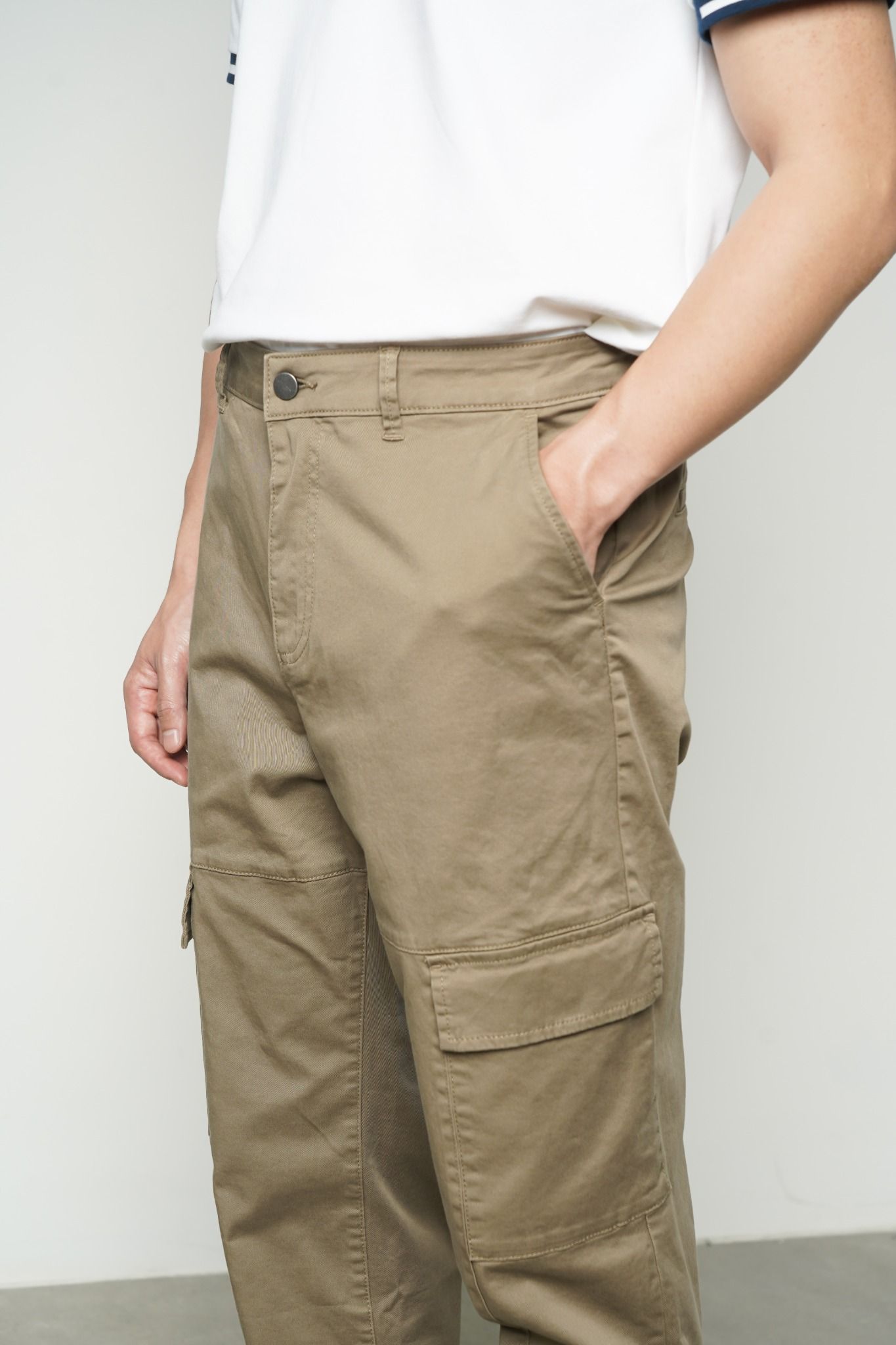  Quần dài nam túi vuông vải twill 