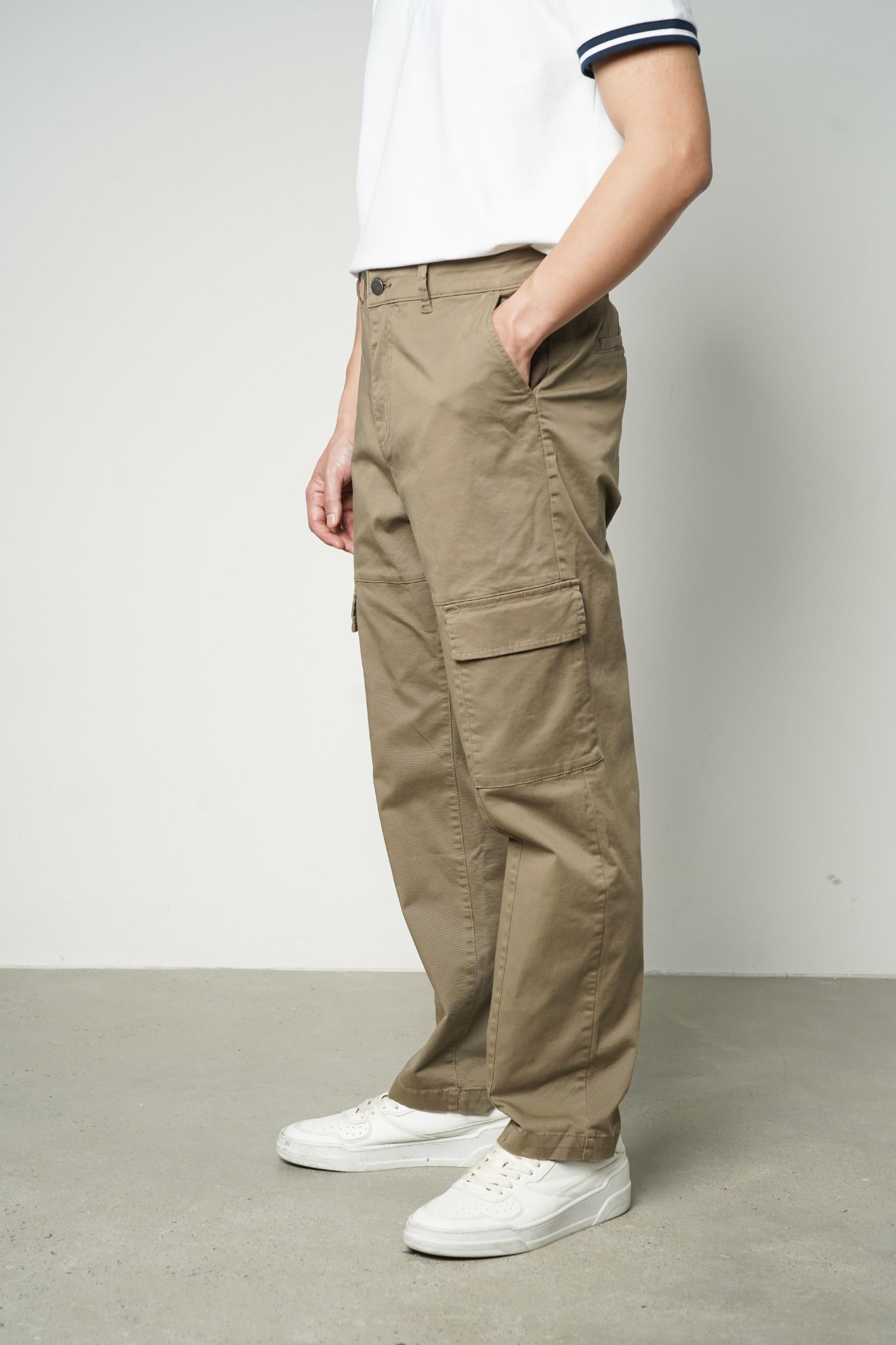  Quần dài nam túi vuông vải twill 