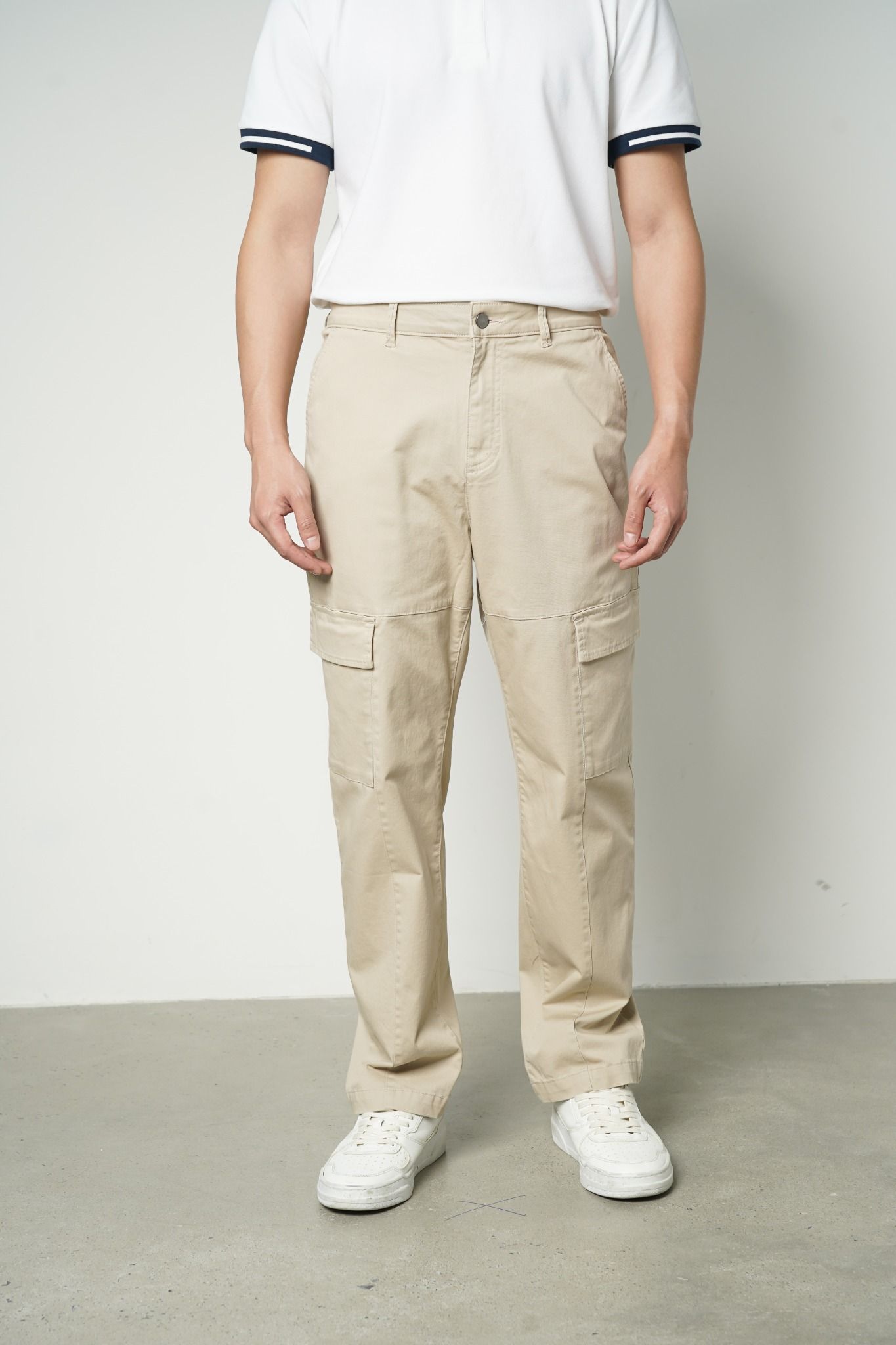 Quần dài nam túi vuông vải twill 