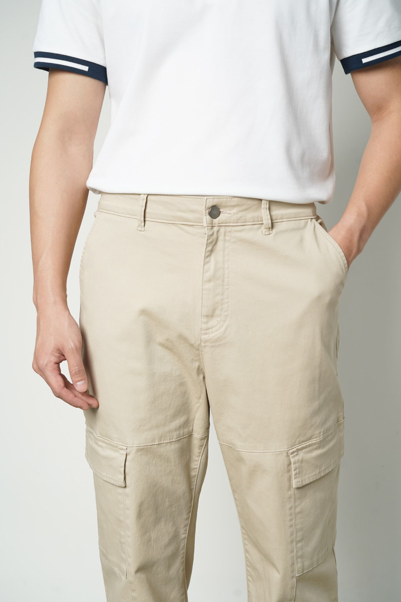  Quần dài nam túi vuông vải twill 
