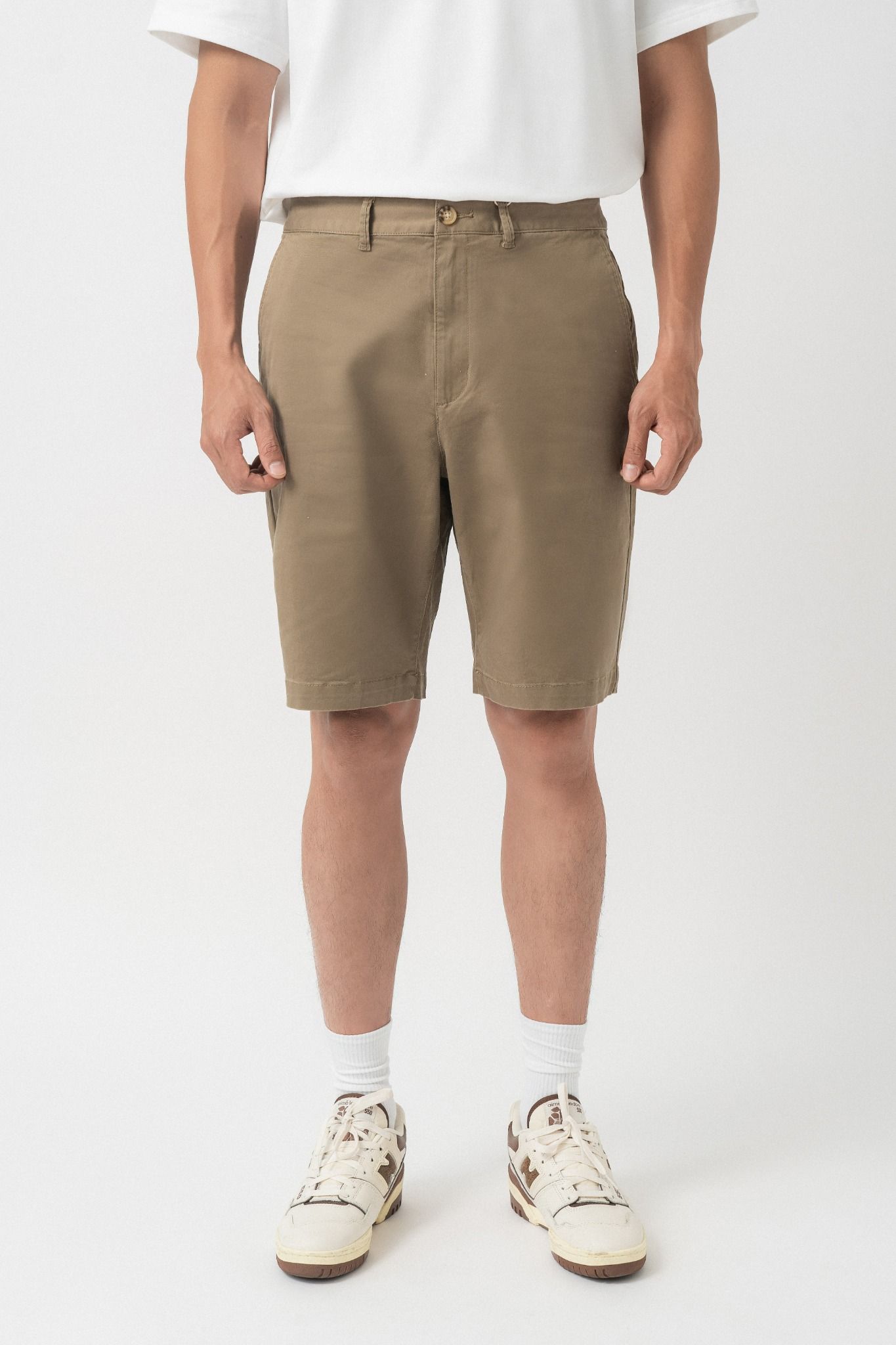  Quần shorts nam vải khaki dáng ôm RC 