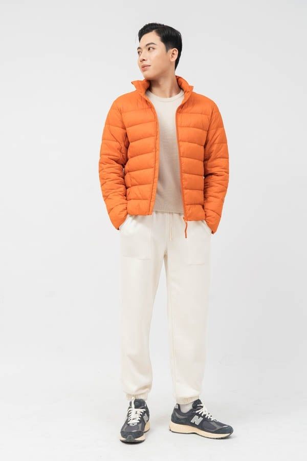  Áo khoác nam chần bông mũ ẩn 