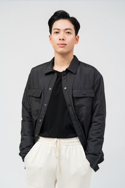  Áo khoác nam lót bông túi vuông 