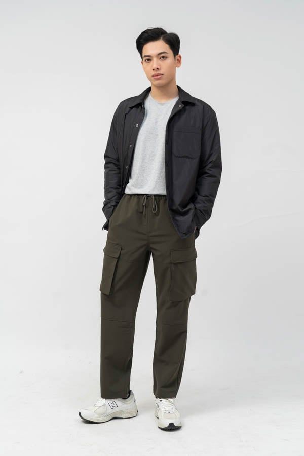  Áo khoác nam lót bông túi ngực 