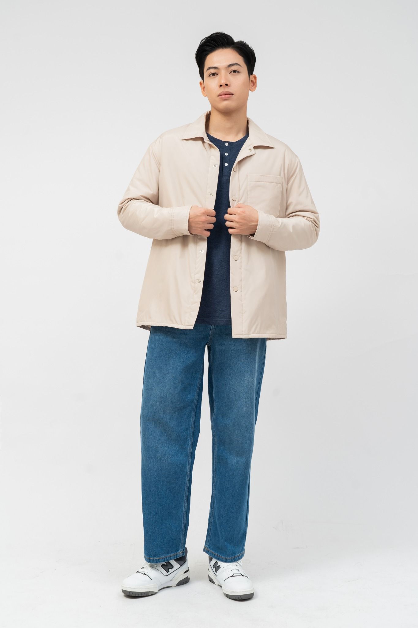  Áo khoác nam lót bông túi ngực 