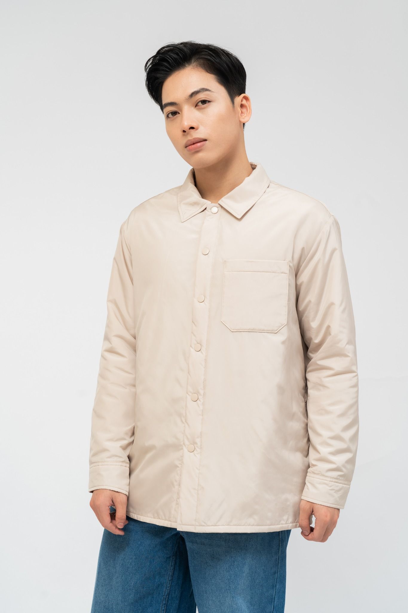  Áo khoác nam lót bông túi ngực 