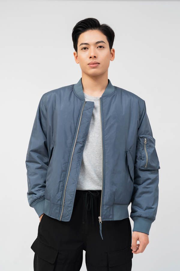  Áo khoác bomber nam lót bông 