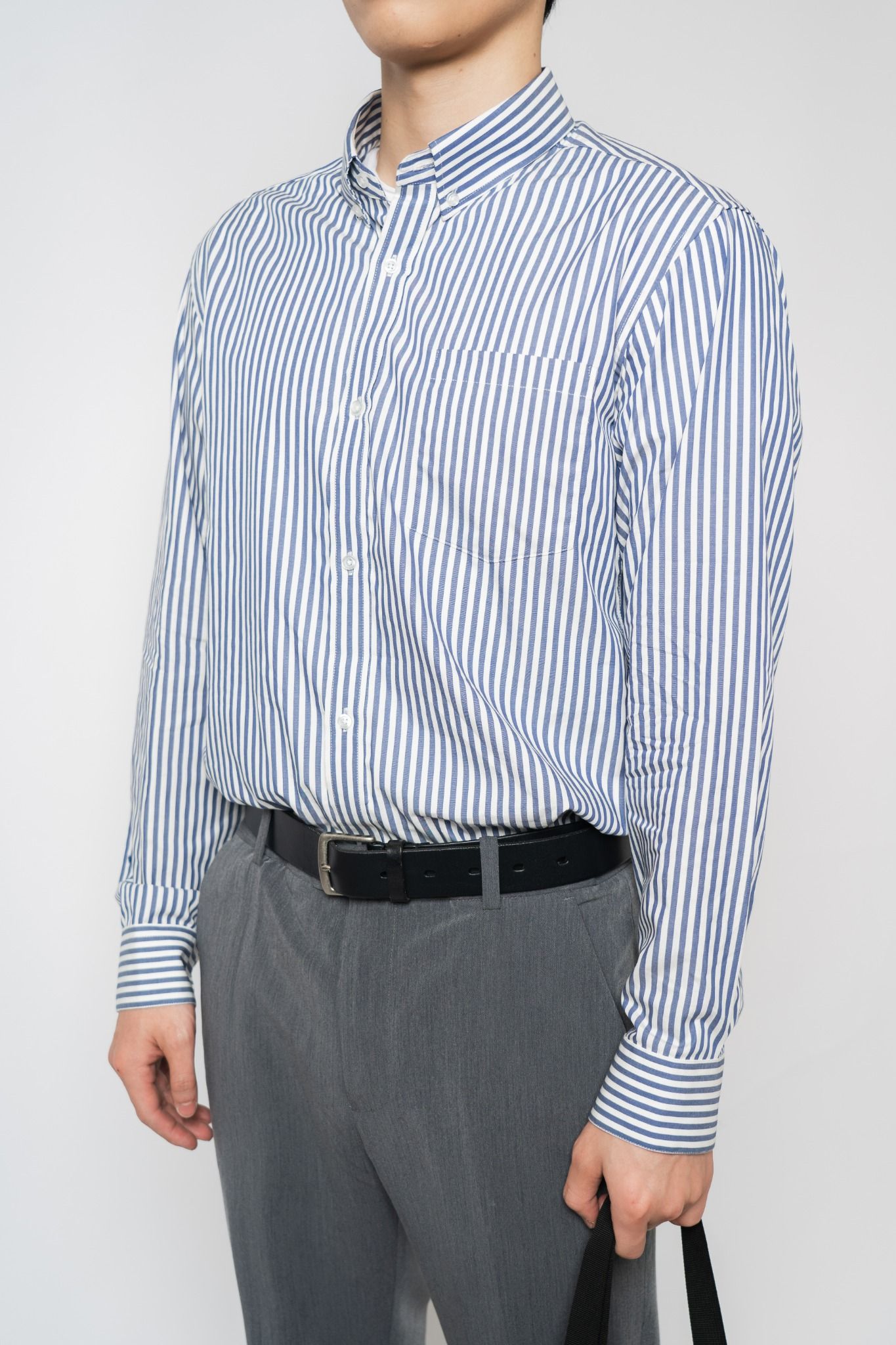  Áo sơ mi nam dài tay cổ button down 