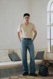  Quần denim nam dáng loose 