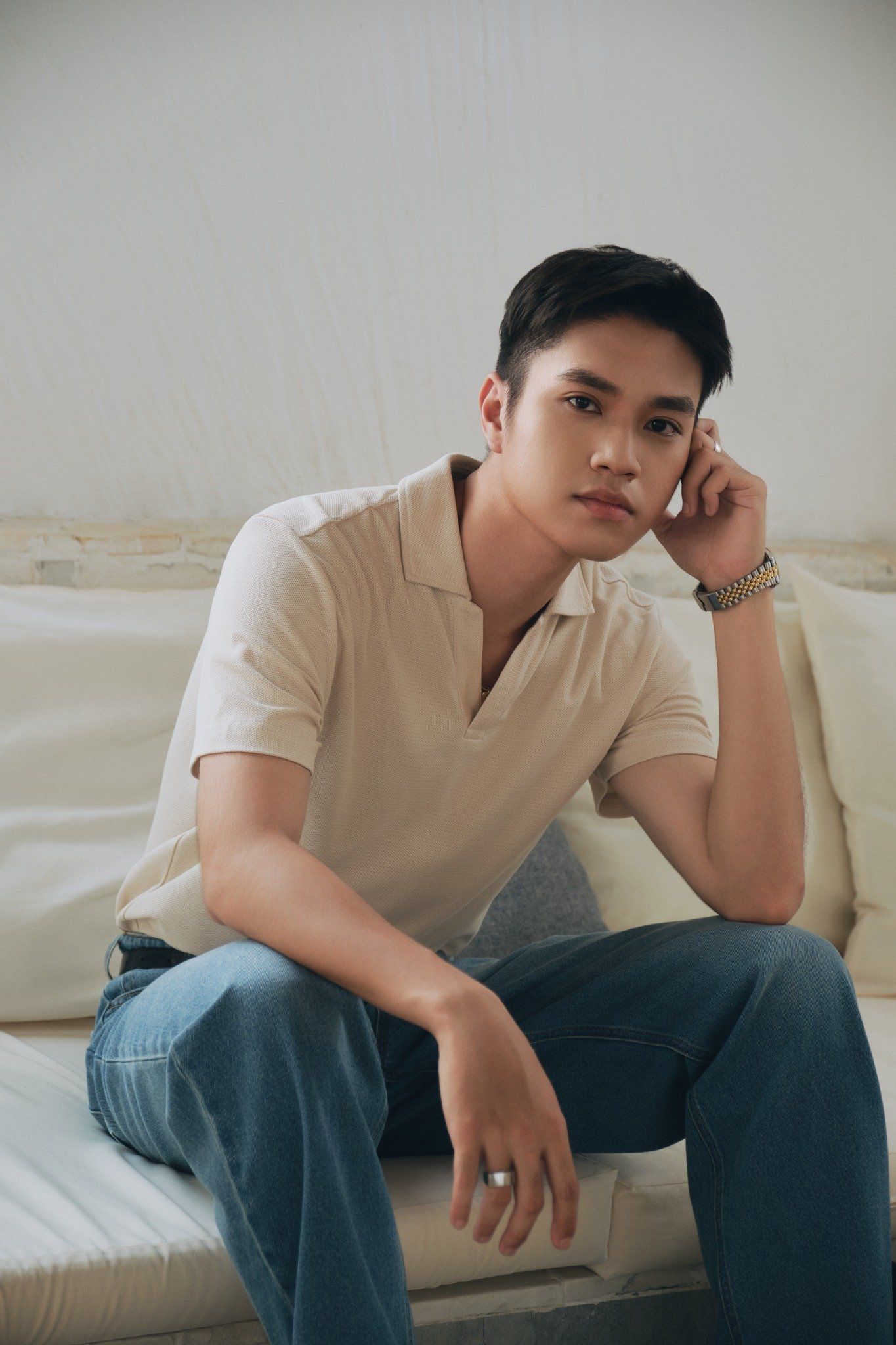  Áo Polo nam vải Texture dáng Regular 