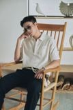  Áo sơ mi nam vải linen nẹp ngực 