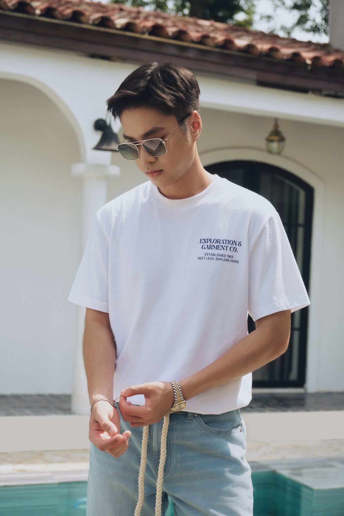  Áo t-shirt nam in EXPLORATIONS &GARMENT CO. 