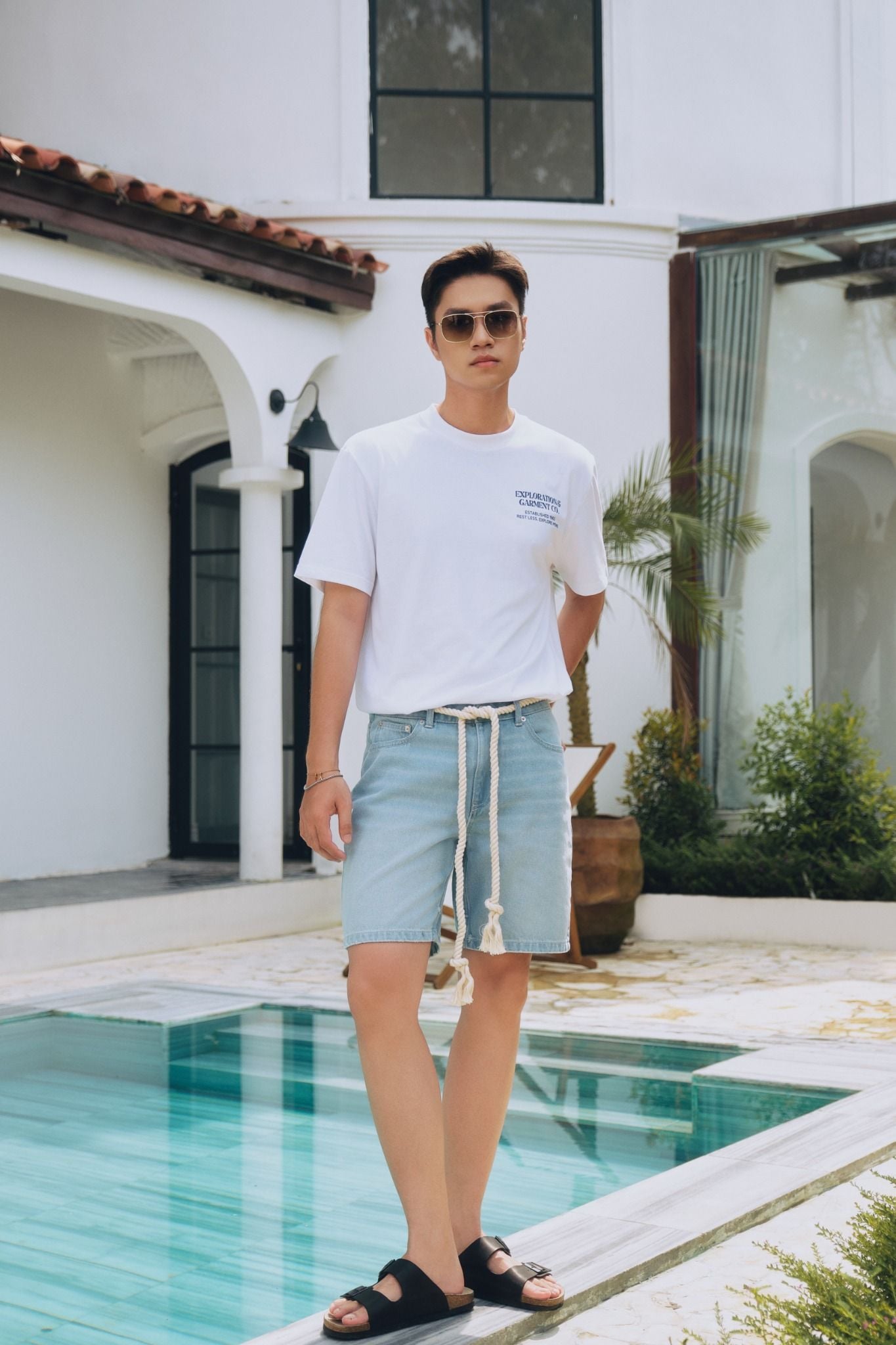  Quần short denim nam 