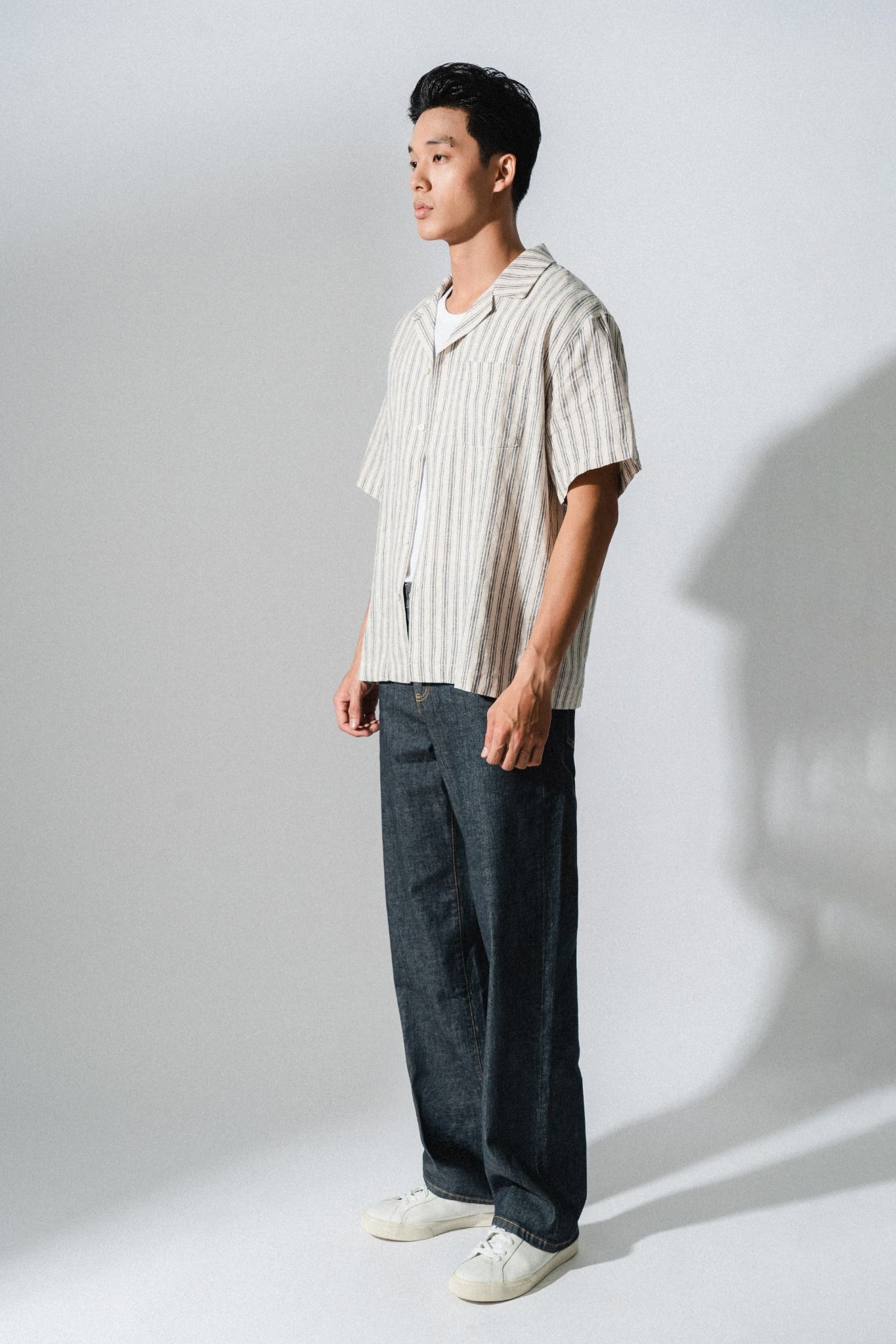  Quần Jeans nam dáng Semi Wide Leg 