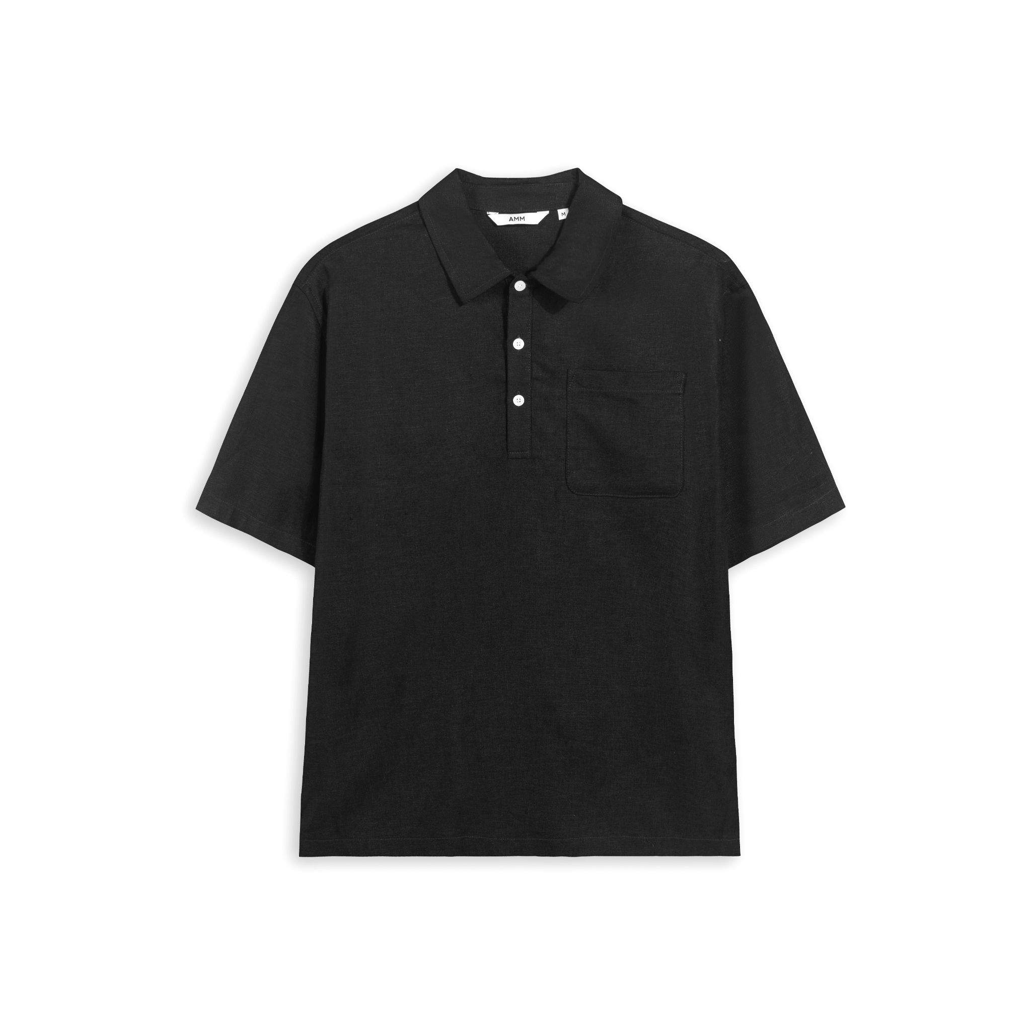  Áo sơ mi nam vải linen nẹp ngực 