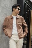  Áo sơ mi nam phối Zip vải Poplin 