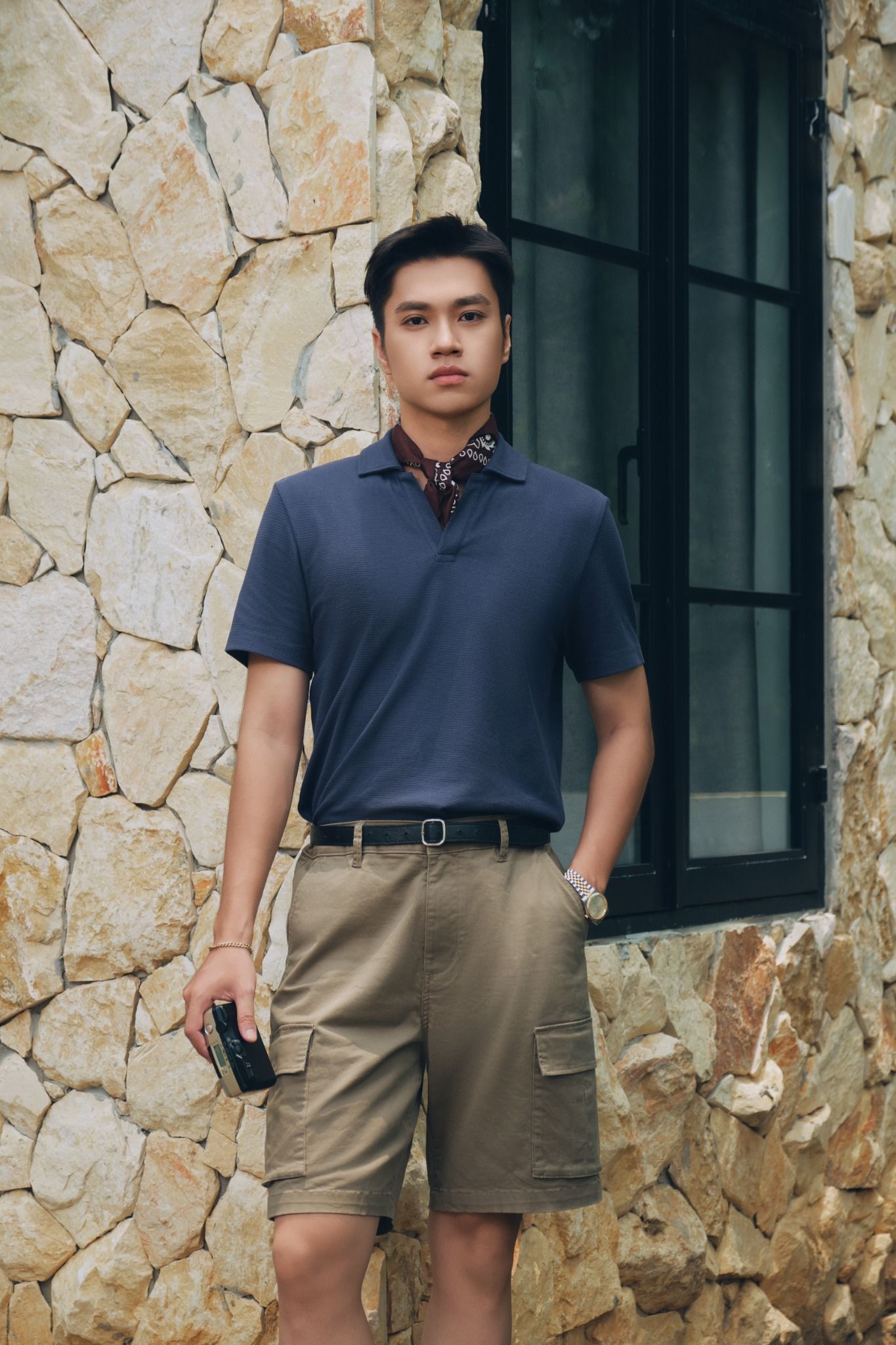  Áo Polo nam vải Texture dáng Regular 