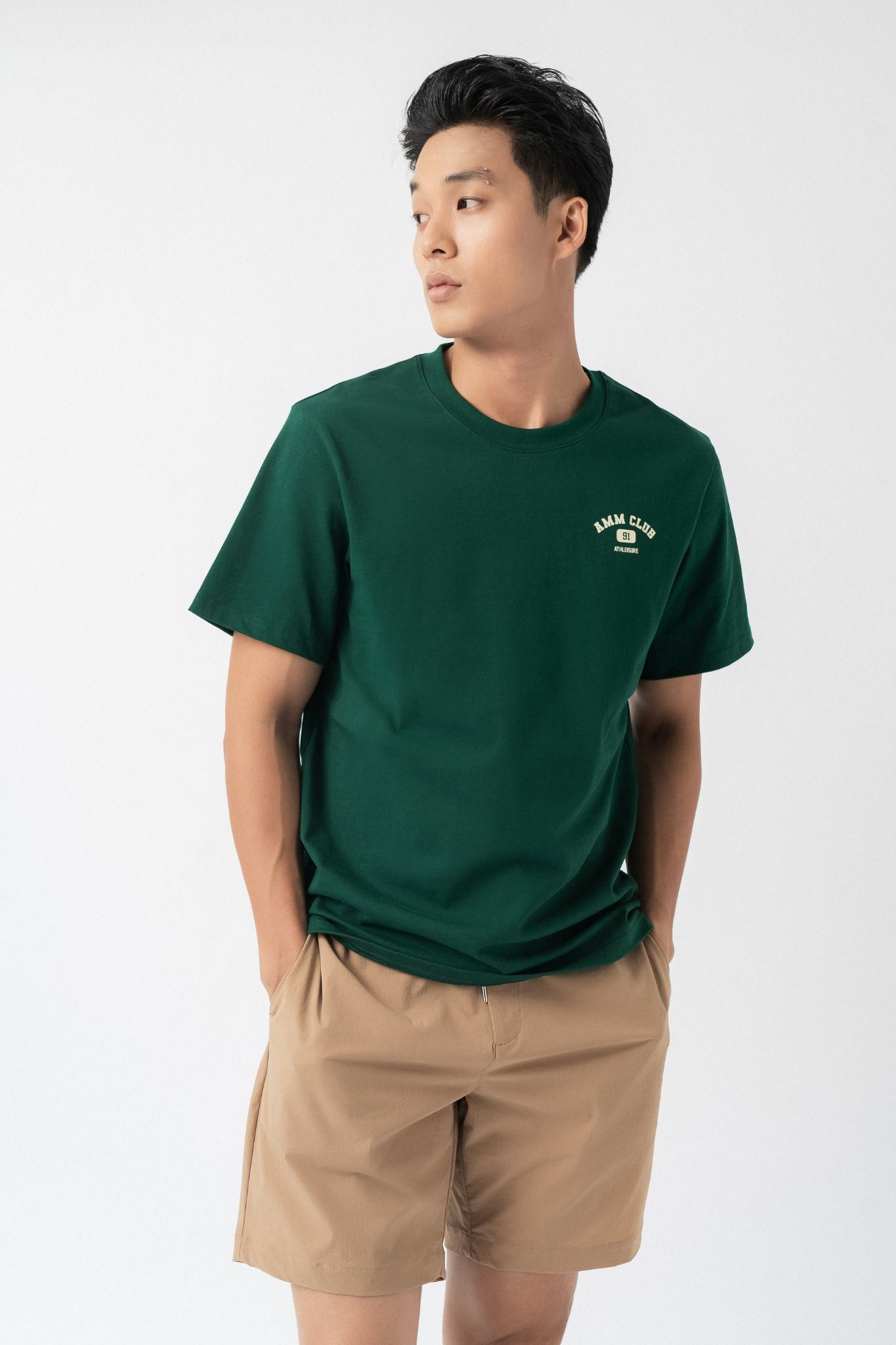  Áo phông nam ngắn tay in logo AMM Club 