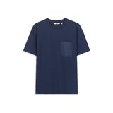  Áo Tshirt túi ngực phối vải Taffeta dáng Relax 