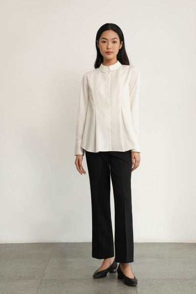  Quần âu nữ ống loe dáng ngắn 