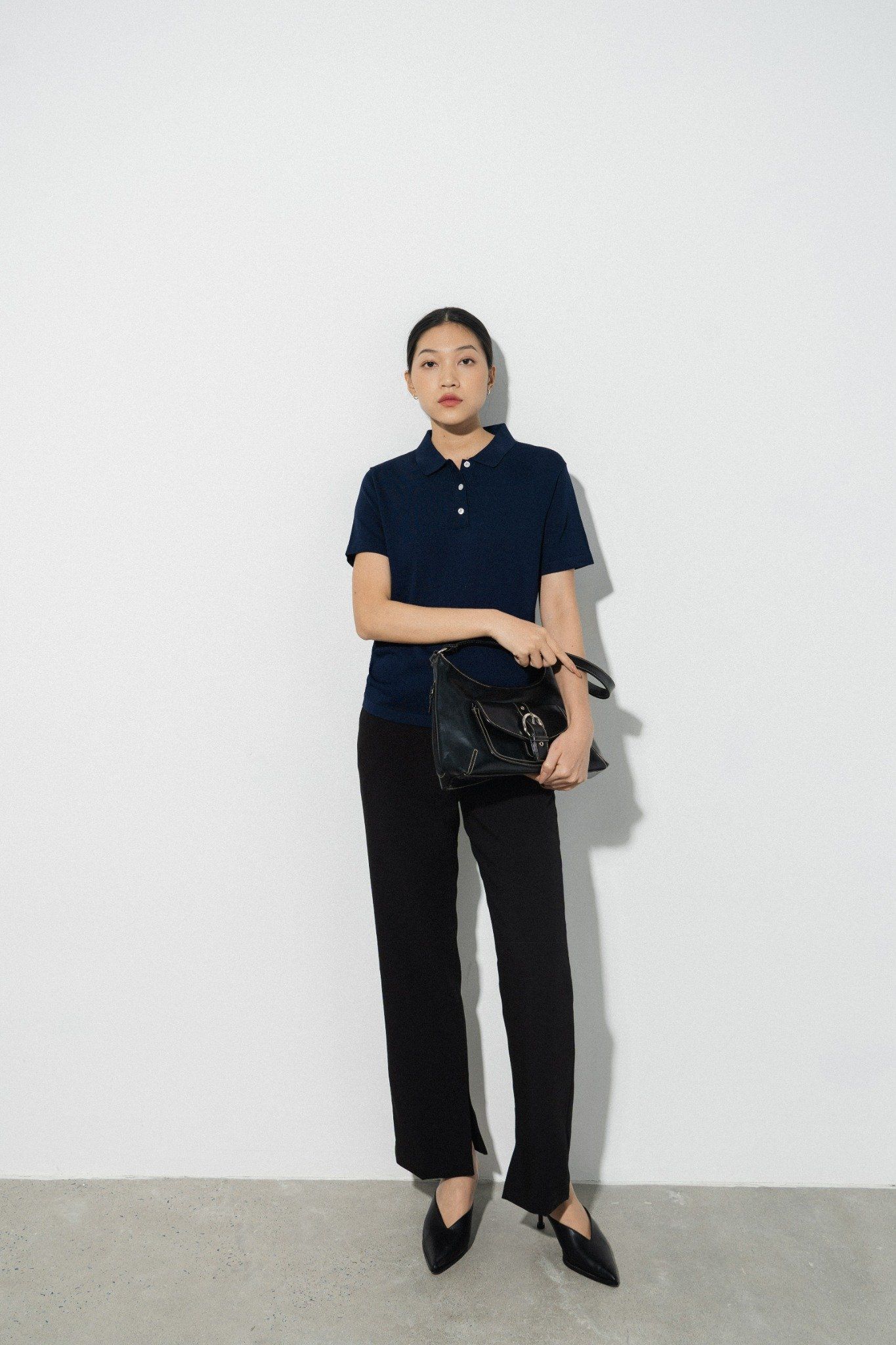  Quần suông nữ xẻ gấu 